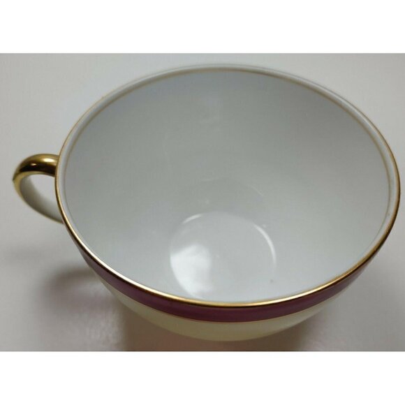 Vintage 1930's Victoria Czechoslovakia Bone China Tea Cup Coffee Cup Handle Gold - Picture 4 of 8